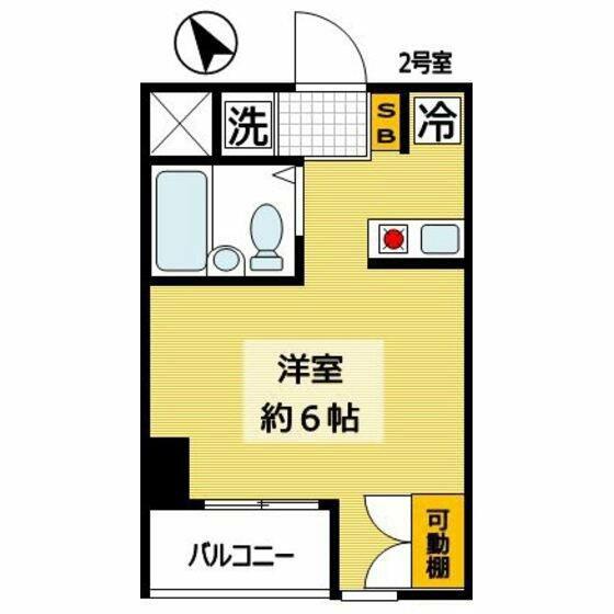 グランマーレ早稲田(ワンルーム/4階)の間取り写真