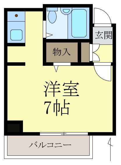 シティハイツスミ(ワンルーム/4階)の間取り写真