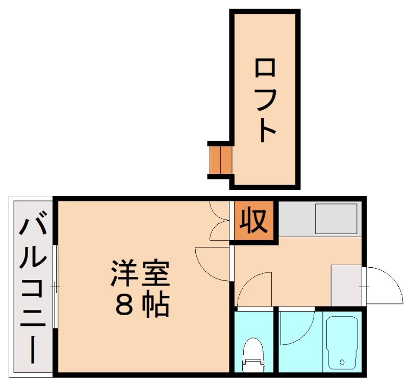 Eハイツ緑(1K/1階)の間取り写真
