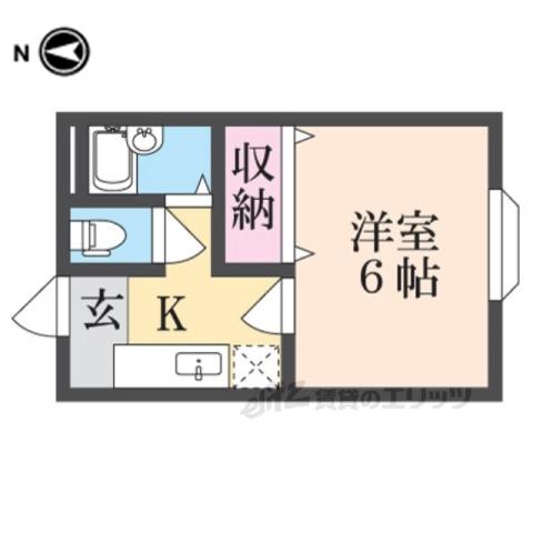 メゾンレイ天理(1K/3階)の間取り写真