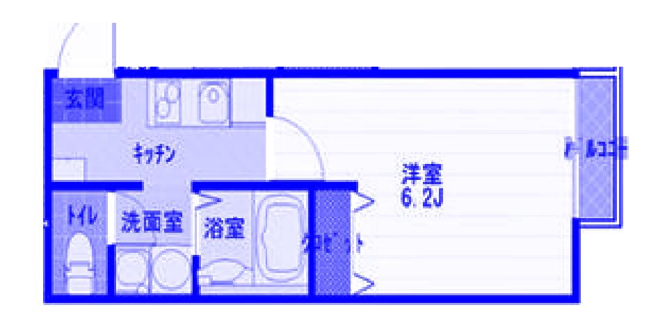 シャオラン上尾(1K/1階)の間取り写真