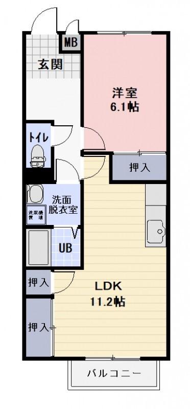 CREA DREAM(1LDK/2階)の間取り写真