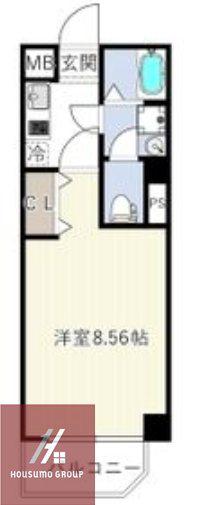 ES-GRANDE大阪同心(1K/8階)の間取り写真