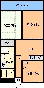 文化マンション(3DK/3階)の間取り写真