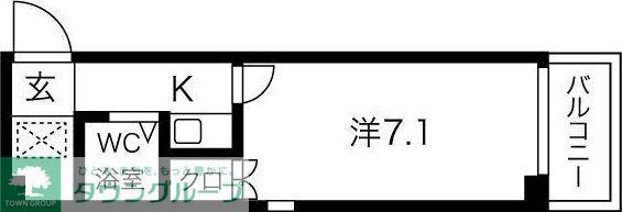キャピタル上前津(1K/5階)の間取り写真