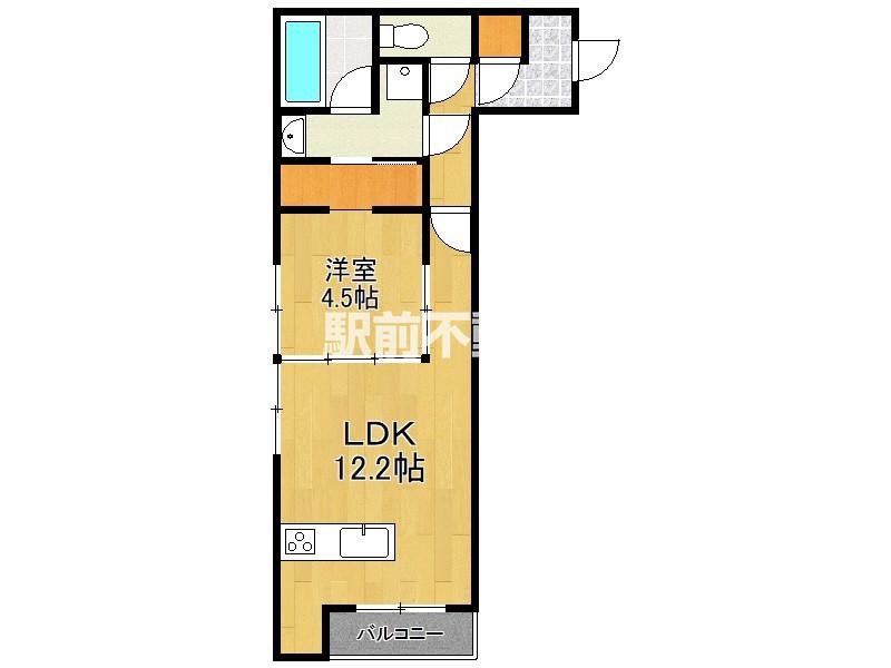 フォーティスMGH(1LDK/1階)の間取り写真