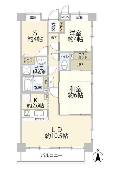 日神パレステージ亀戸第3(2SLDK/3階)の間取り写真