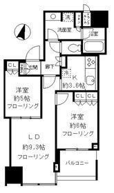 大崎ウエストシティタワーズE棟(2LDK/7階)の間取り写真