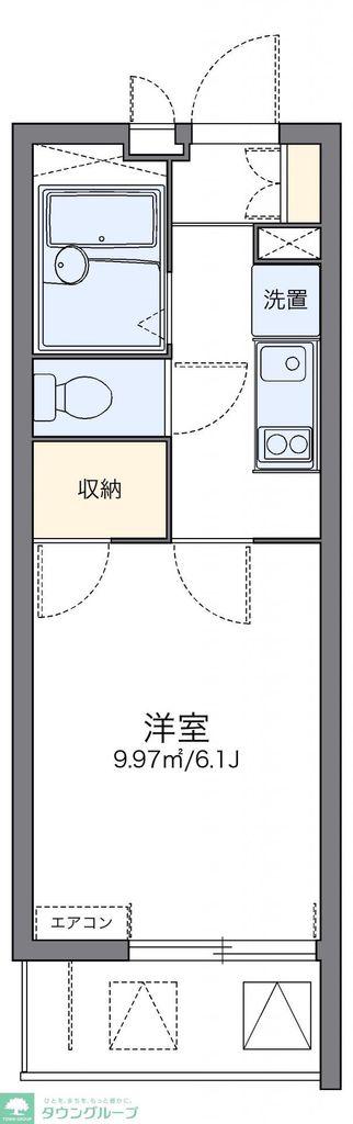 レオパレスKT今池(1K/2階)の間取り写真