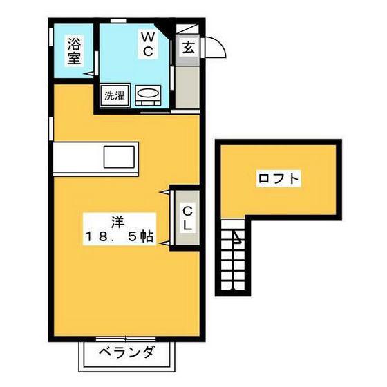 ラ・パルテール奉還町(ワンルーム/2階)の間取り写真