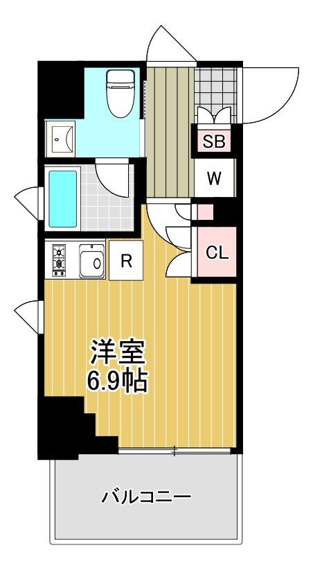 ブラウ戸越銀座スカイ(ワンルーム/2階)の間取り写真