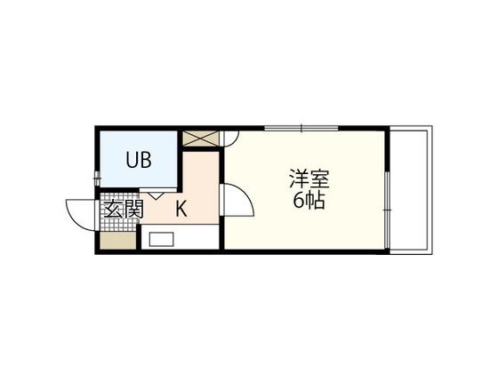 コーポマサト(1K/1階)の間取り写真