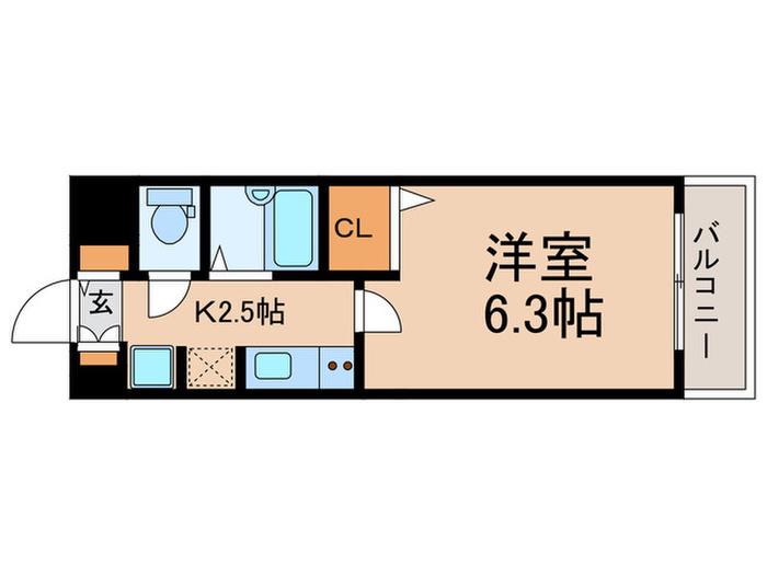 ドミール目白(1K/6階)の間取り写真