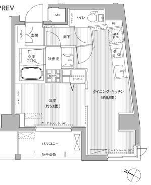 CASA KEITO (1LDK/3階)の間取り写真