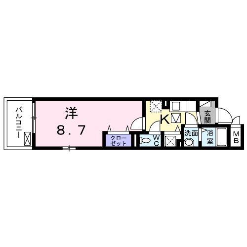 K-SOFIA.N(1K/1階)の間取り写真