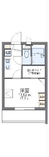 レオパレスエスポワール(1K/1階)の間取り写真