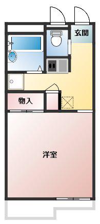 レオパレス小山(1K/1階)の間取り写真