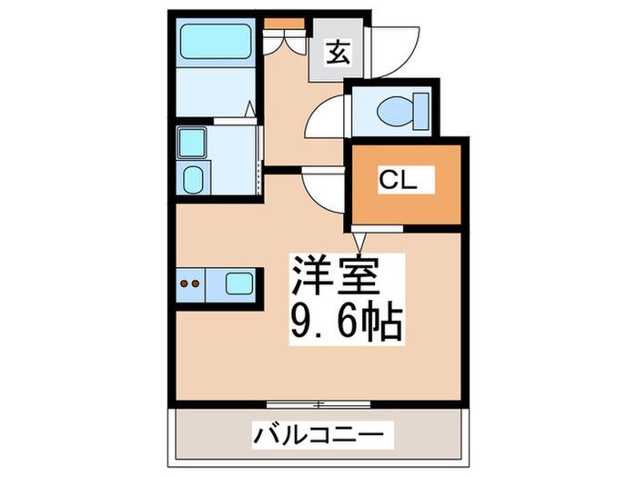 ラディッシュ(ワンルーム/1階)の間取り写真