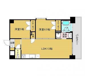 ORIENT BLD NO.88(2LDK/2階)の間取り写真