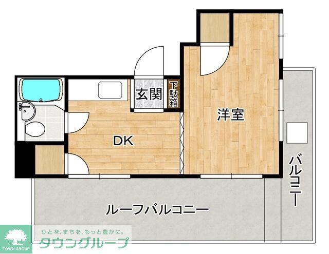 サンヨーハイツ(1DK/4階)の間取り写真
