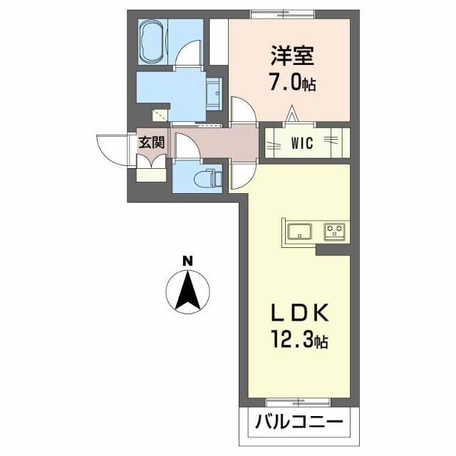 シャーメゾン ルプリュマージュ(1LDK/2階)の間取り写真