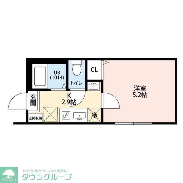 ラフィーネ西谷B(ワンルーム/3階)の間取り写真