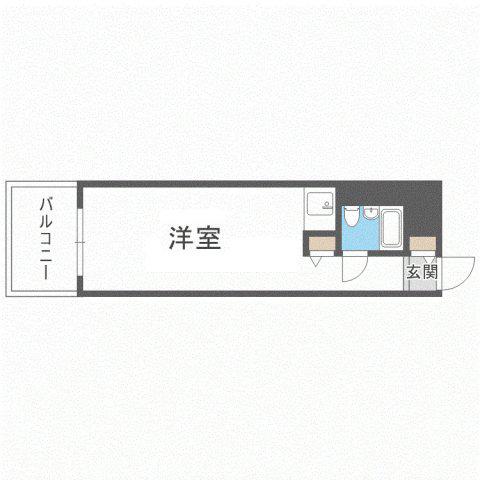 メビウス天王寺西レジデンス(1K/3階)の間取り写真