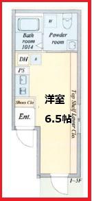 ベスタ金町(ワンルーム/1階)の間取り写真