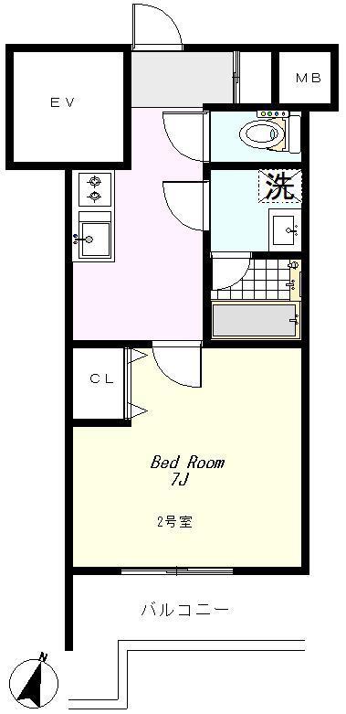CLAIR COMFORT(1K/3階)の間取り写真