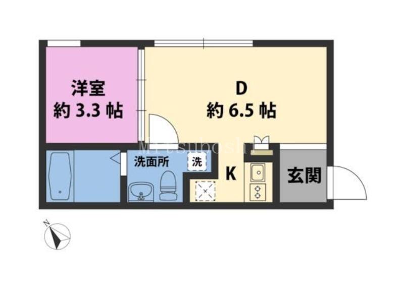 TS GARDEN永福町(1DK/1階)の間取り写真