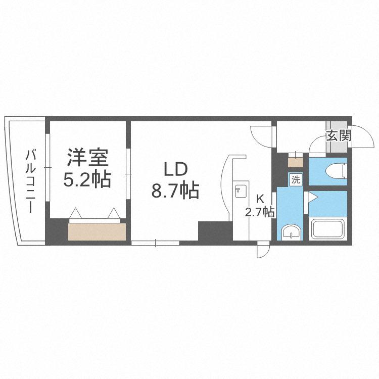 アリスマナーBLD(1LDK/10階)の間取り写真