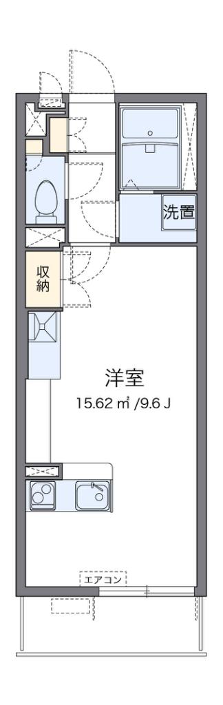 ミランダヴェルデ(ワンルーム/1階)の間取り写真