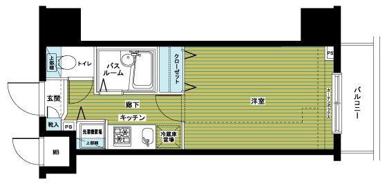 フェニックス新横濱イクシール(1K/10階)の間取り写真