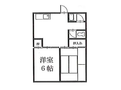 ベルハイツ(2DK/2階)の間取り写真