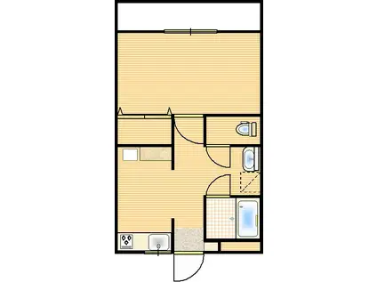 フロレスタ(1K/1階)の間取り写真