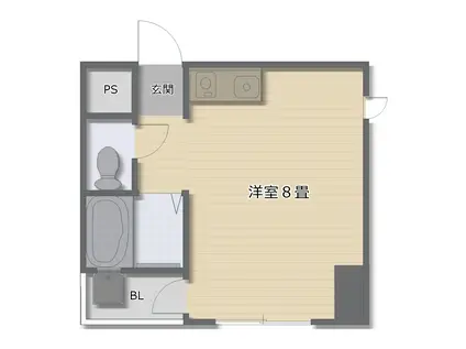 アルザ21(ワンルーム/3階)の間取り写真