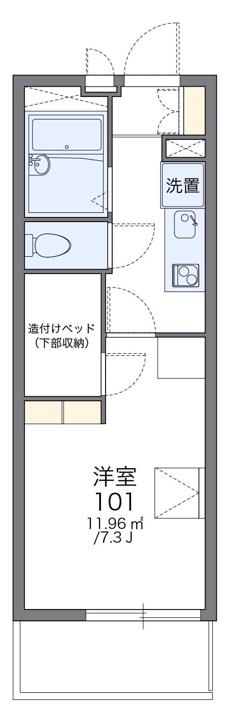 SHIBA ALL1(1K/1階)の間取り写真