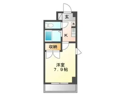 メゾン大和(1K/1階)の間取り写真