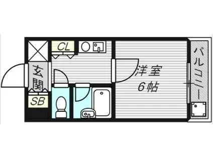あべの恵寿ビル(1K/8階)の間取り写真