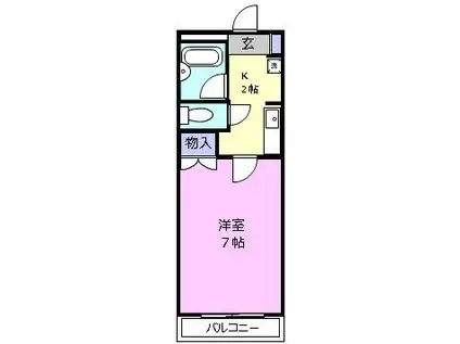 サンライズ江戸橋(1K/3階)の間取り写真