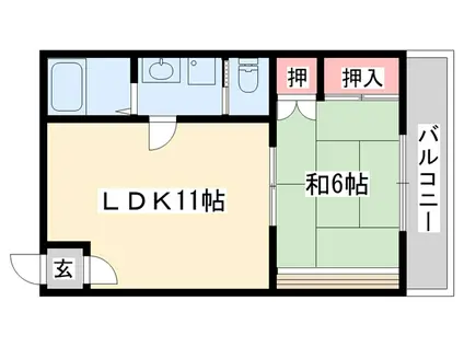 メトレス神崎(1LDK/3階)の間取り写真