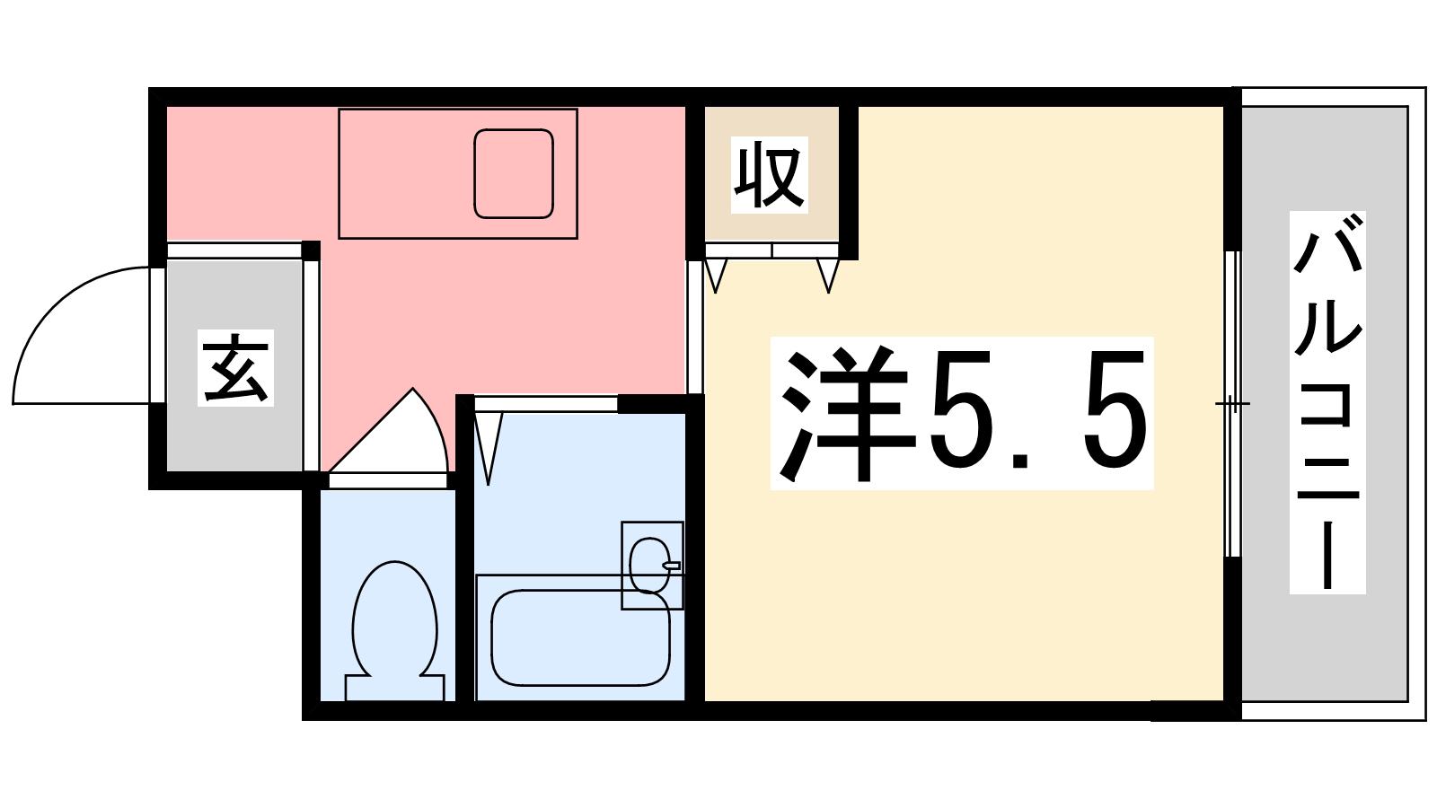 アゼリア(1K/3階)の間取り写真