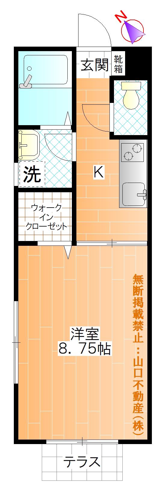 浅川木舎(1K/1階)の間取り写真