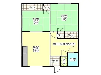 栄ハイツ(2LDK/1階)の間取り写真