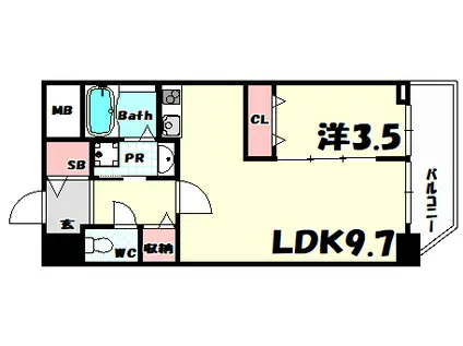 SERENITE神戸元町(1LDK/11階)の間取り写真