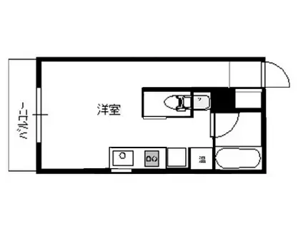 タックマンション宝町(ワンルーム/3階)の間取り写真