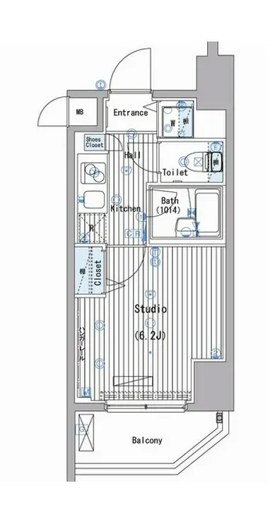 ガーラ・ステージ大塚駅前 7階階 間取り