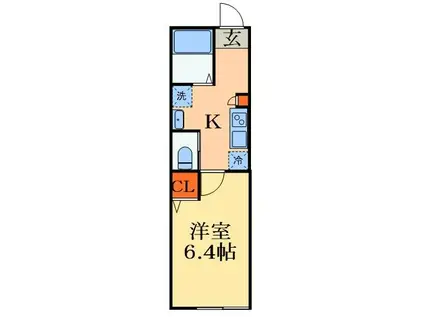 コスモ・アルカディア2(1K/2階)の間取り写真