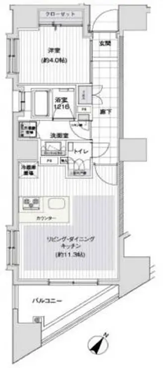 レックス日本橋水天宮プレミアタワー 10階階 間取り