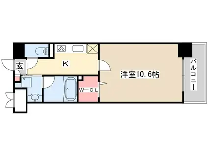 L・ISOBE三宮(1K/5階)の間取り写真